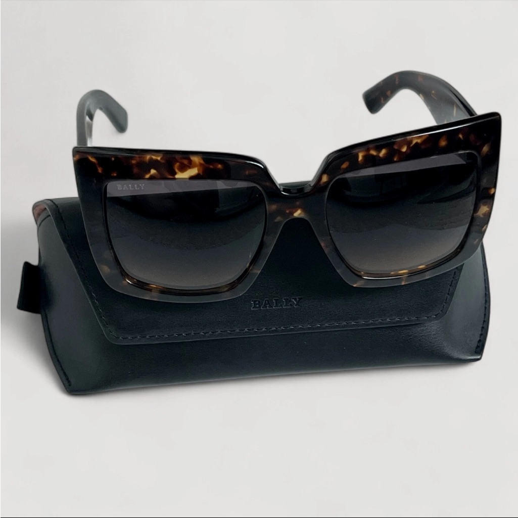 Bally Square 54mm Gradient Havana Sunglasses Nwt!